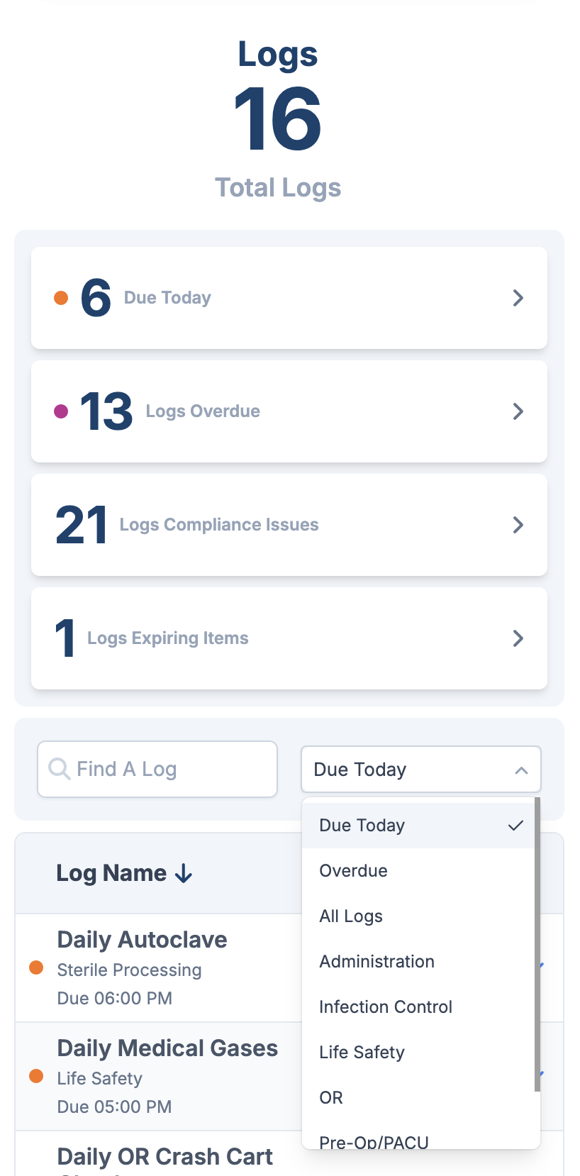 Making a Log Entry - App